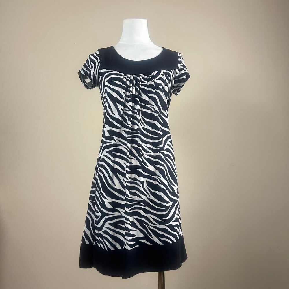 Love Me Kiss Me Y2K Zebra Babydoll Dress